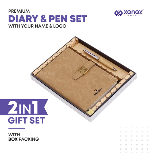 2 in 1 Diary & Pen Set | Best for Corporate Gifting | XonoxPrint.in