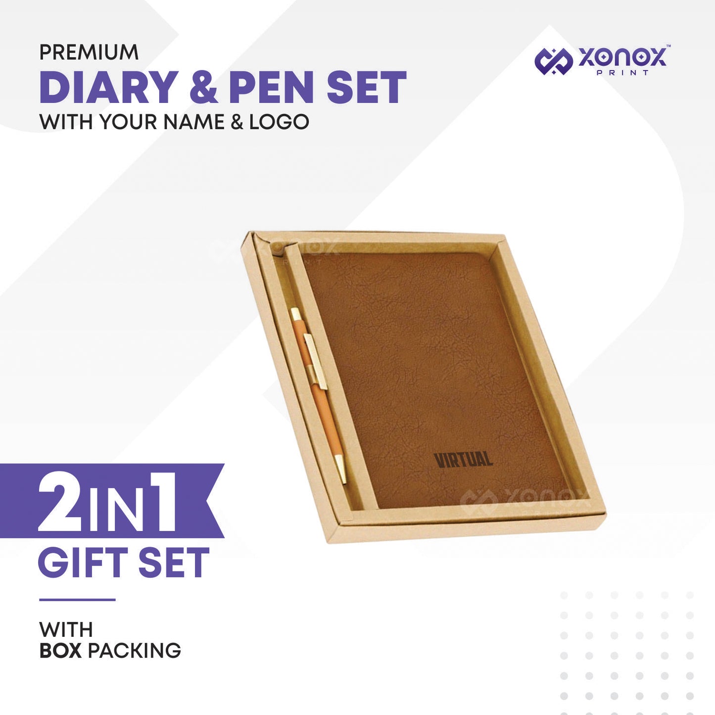 2 in 1 Diary & Pen Set | Best for Corporate Gifting | XonoxPrint.in