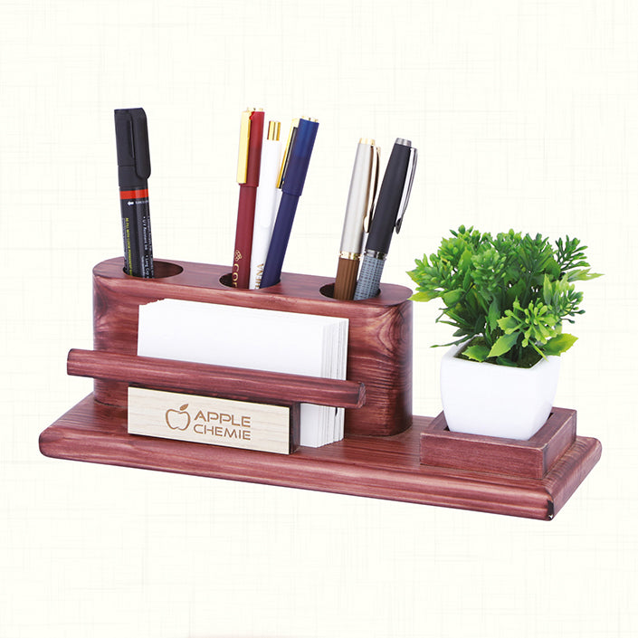 Wooden Desk Organizer | Table Top (Apple)