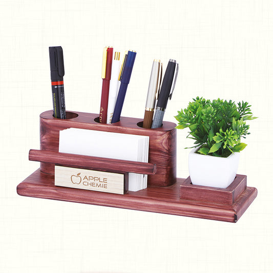 Wooden Desk Organizer | Table Top (Apple)