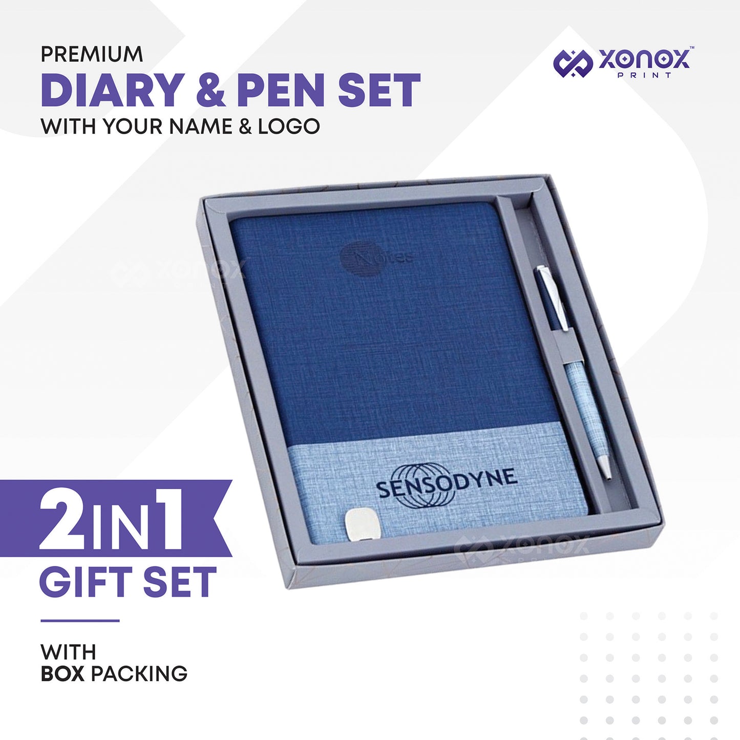 2 in 1 Diary & Pen Set | Best for Corporate Gifting | XonoxPrint.in
