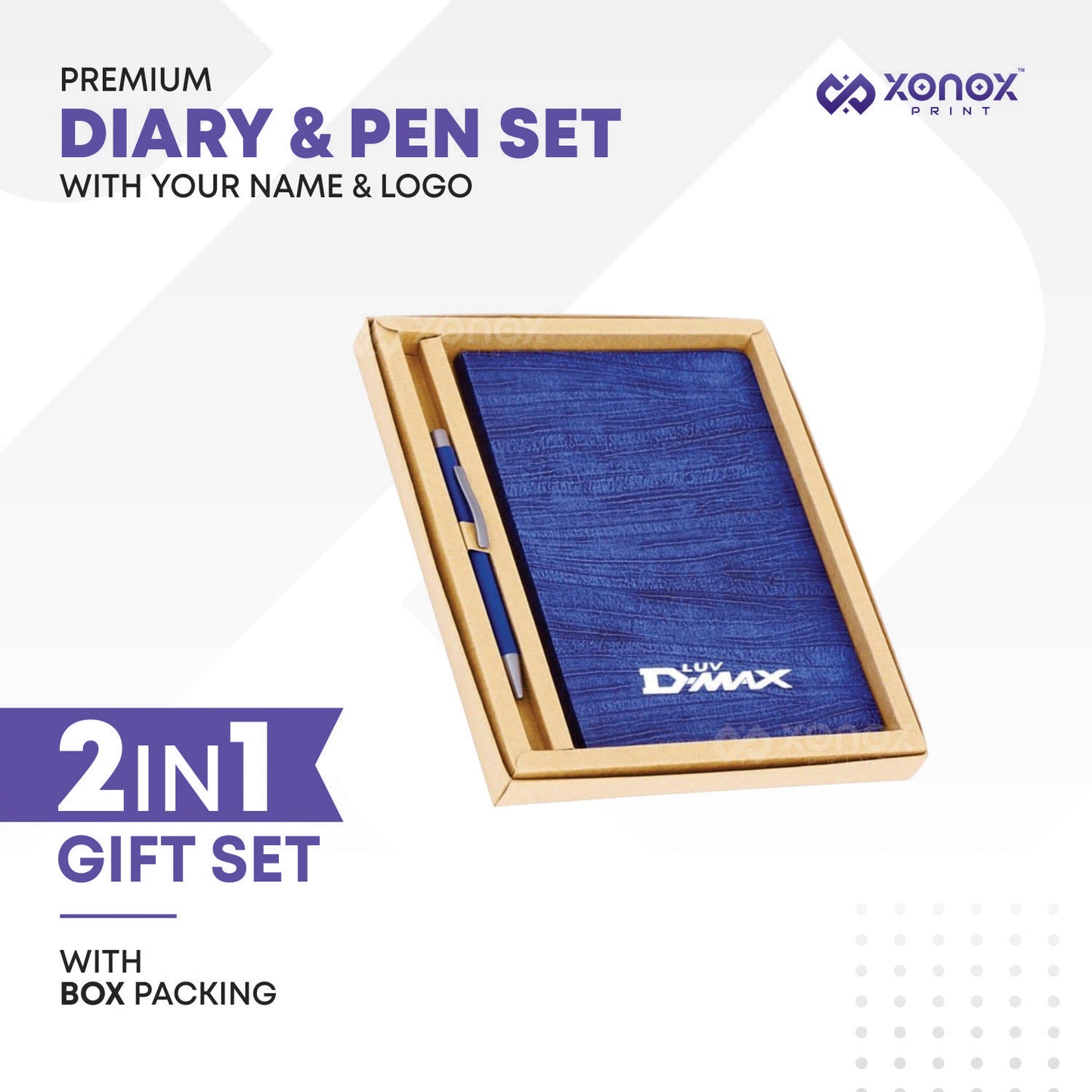 2 in 1 Diary & Pen Set | Best for Corporate Gifting | XonoxPrint.in