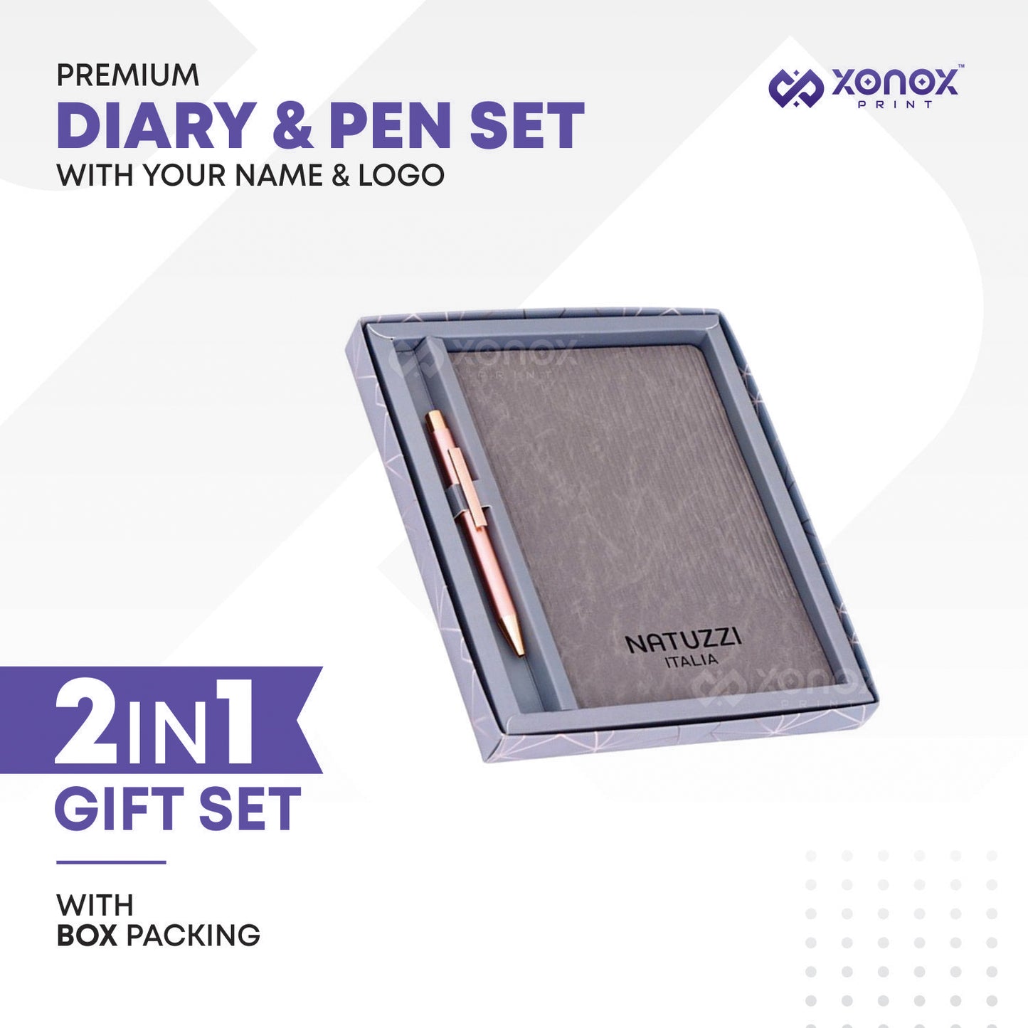 2 in 1 Diary & Pen Set | Best for Corporate Gifting | XonoxPrint.in