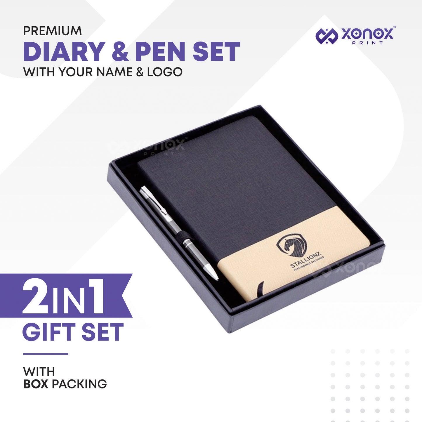 2 in 1 Diary & Pen Set | Best for Corporate Gifting | XonoxPrint.in